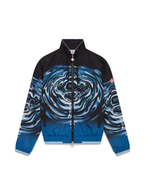 Warped Logo Ripple Windbreaker Jacket