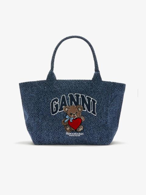 DENIM MEDIUM BEAR TOTE