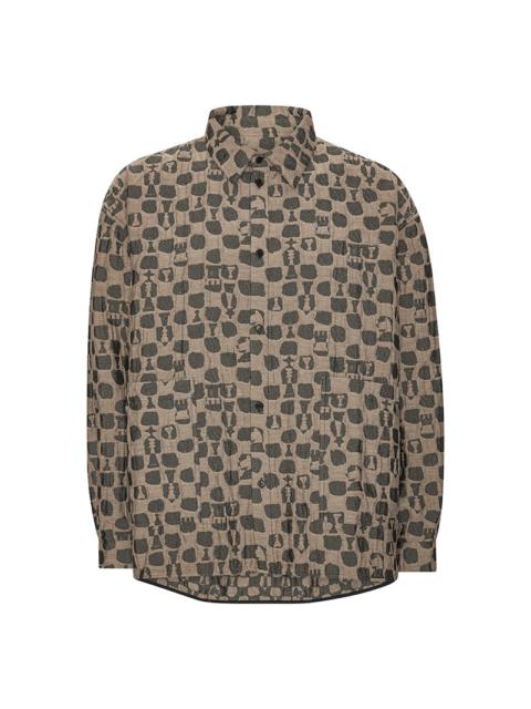 BIG SHIRT - BROWN BLACK CHESS