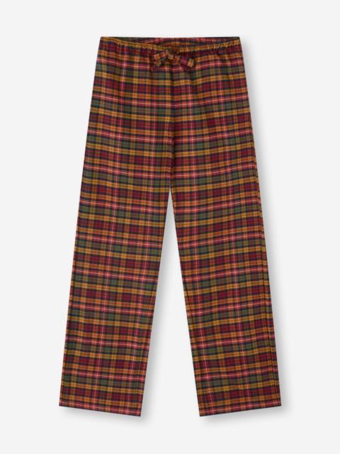 Women's Lounge Pants Kelburn Brushed Cotton Multicolor Check