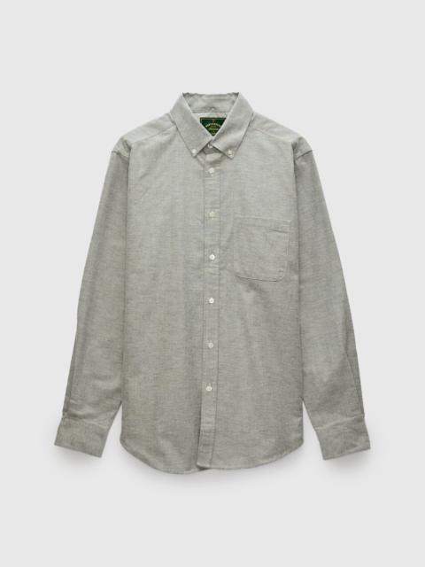 Brushed Oxford Button-Up Shirt in Moss Green