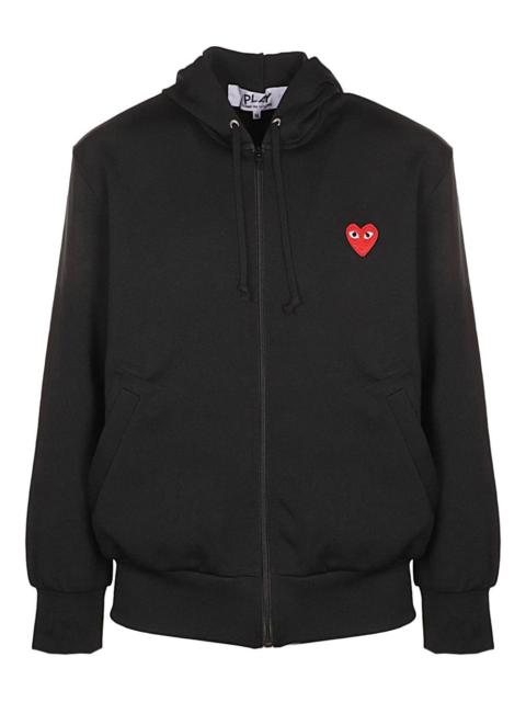 zip logo patch sweatshirt