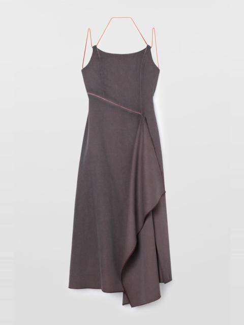 DRAPED DRESS / plum