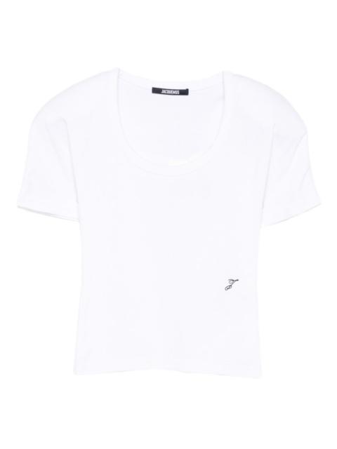 scoop-neck cotton T-shirt