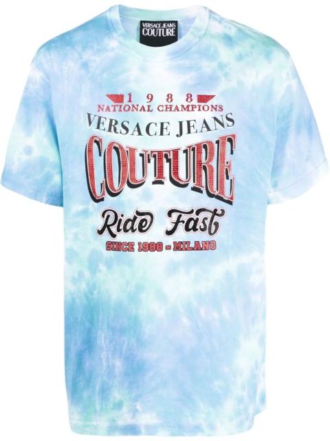 tie-dye slogan-print T-shirt