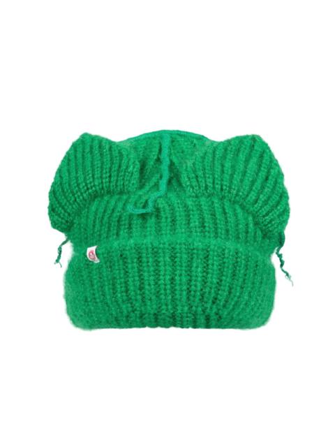 MOHAIR CHUNKY EARS BEANIE (GREEN)