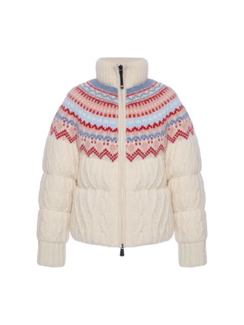 Knit Wool-Mohair Down Jacket white