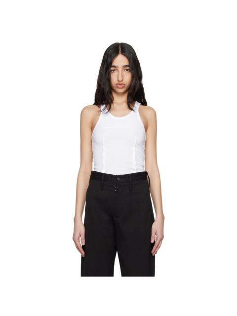 White Heavy Cotton Jersey Tank Top