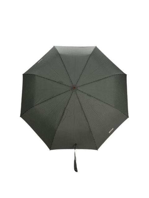 pinstriped logo-print umbrella