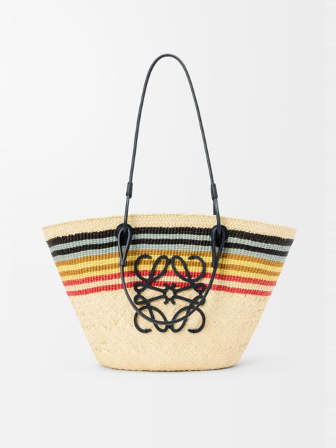 Medium Anagram basket in iraca palm and calfskin