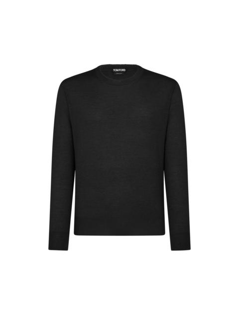 SEAMLESS ALPACA SILK CREW NECK
