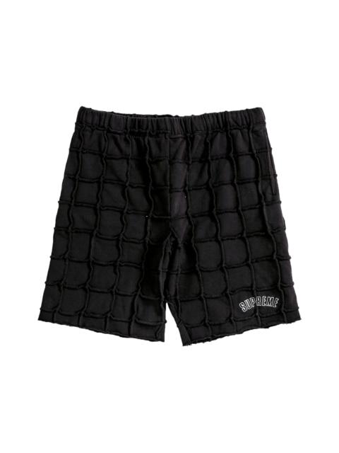Supreme Reverse Patchwork Sweatshort Black