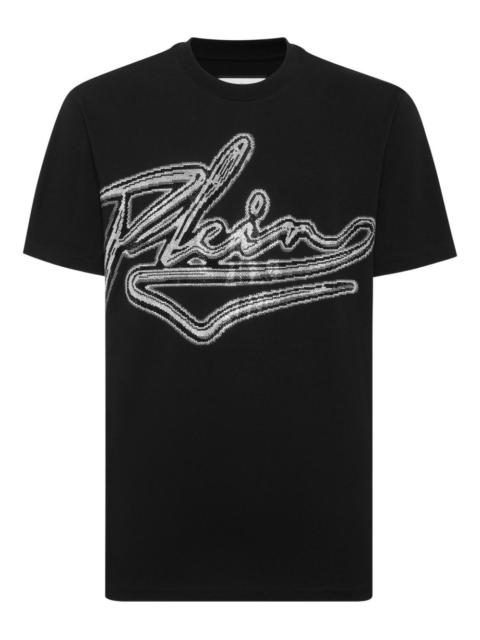 sequin-embellished round-neck T-shirt