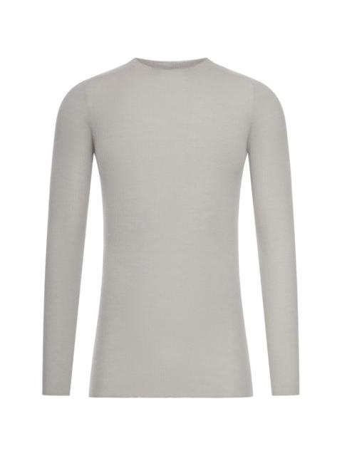 ribbed crew-neck sweater