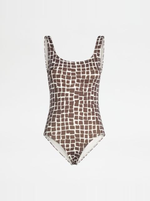 SWIM SUIT - WHITE, BLACK