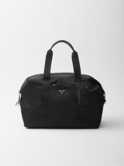 Re-Nylon and Saffiano leather duffle bag