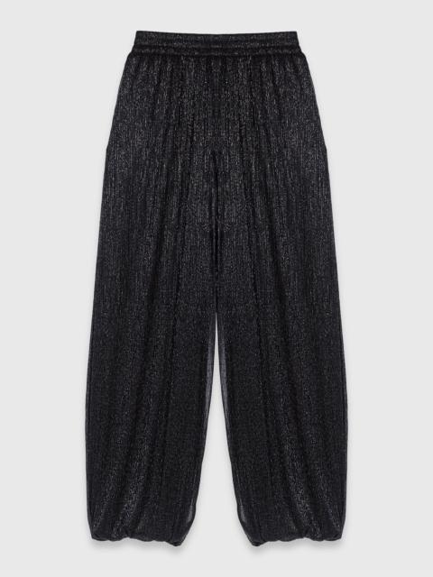 Metallic harem trousers