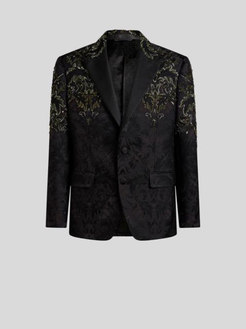 SINGLE-BREASTED BLAZER WITH FLORAL EMBROIDERY