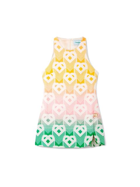 Gradient Heart Monogram Shift Dress