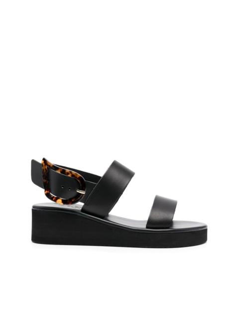 wedged double-strap sandals