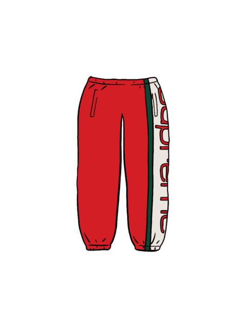 Supreme Big Logo Paneled Sweatpant Red