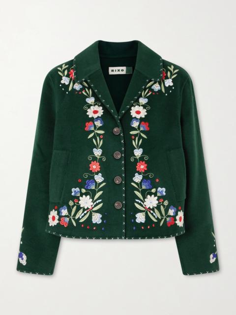 Jude Embroidered Wool-blend Felt Jacket