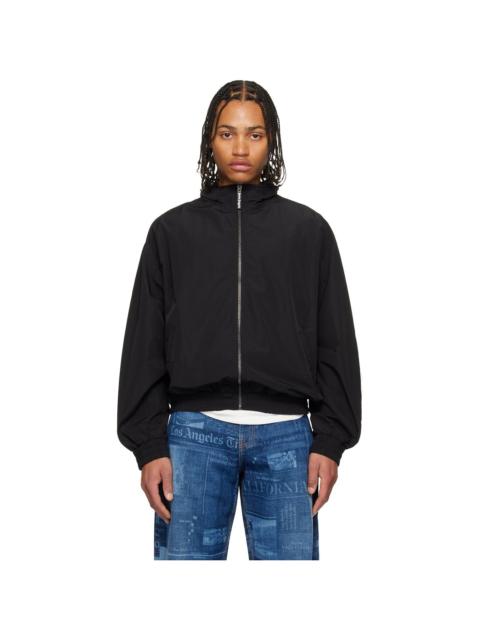 Black Classic Logo Windbreaker Jacket