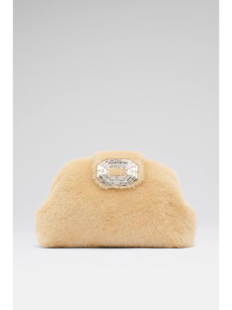 CAMELIA CLUTCH BEIGE SHEARLING