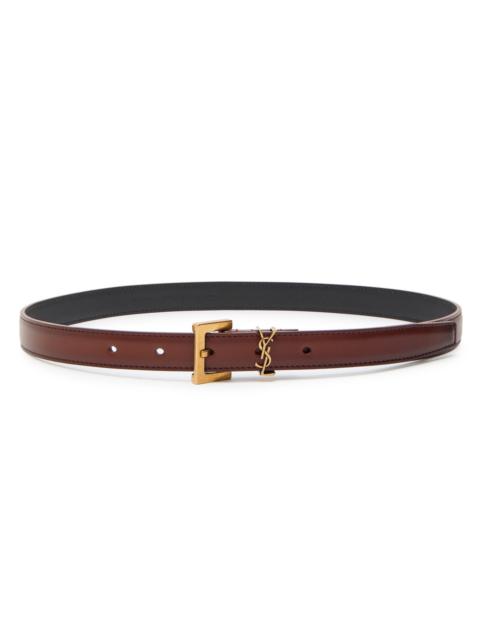 Saint Laurent Logo Leather Belt