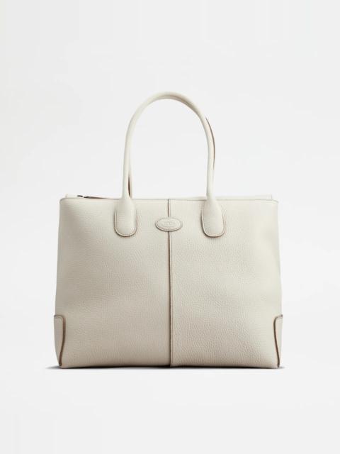 TOD'S DI BAG IN LEATHER LARGE - OFF WHITE
