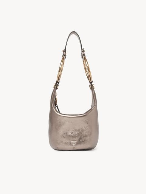 SMALL BRACELET HANDBAG IN METALLIZED LEATHER