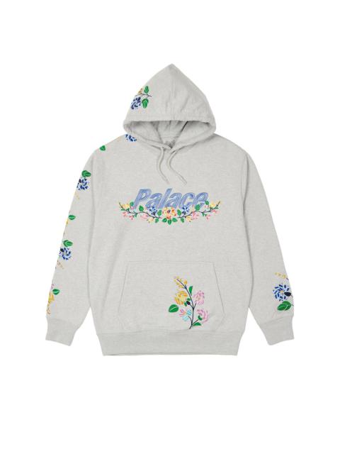 FLOWER STITCH HOOD GREY MARL