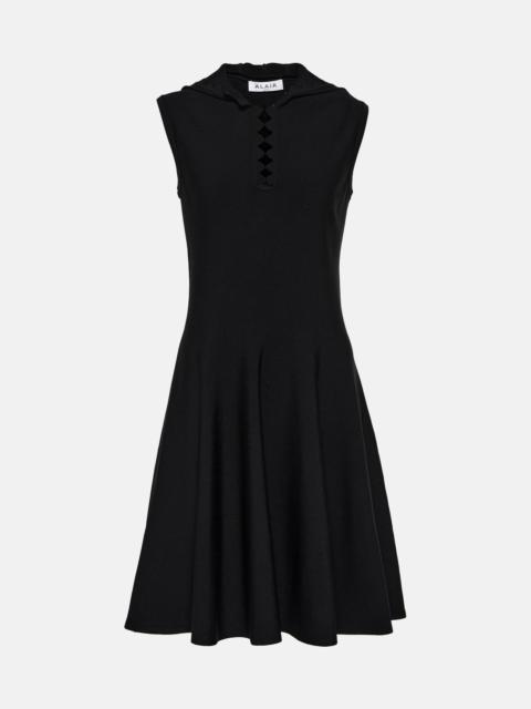 Hooded knit minidress