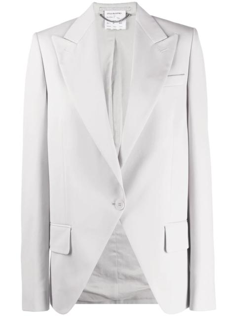 peak-lapel single-breasted blazer