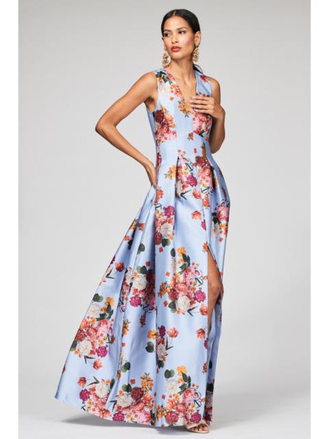 BROOKE GOWN - GLACIAL BLUE BRIGHT BOUQUET