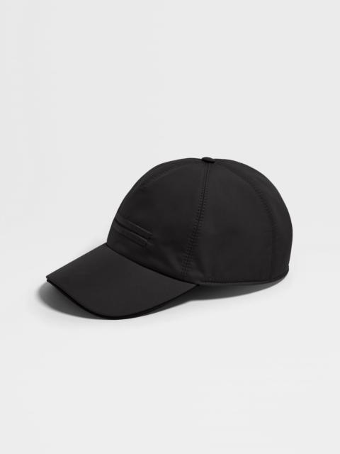 BLACK TECHNICAL FABRIC BASEBALL CAP
