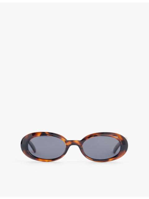 Work It oval-frame polycarbonate sunglasses