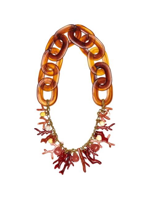 Sandy Necklace - Coral/Amber