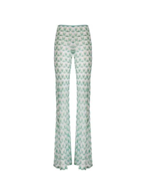 abstract-print beach trousers