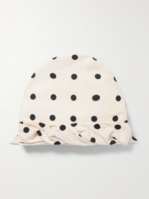 Polka-dot Silk Head Scarf