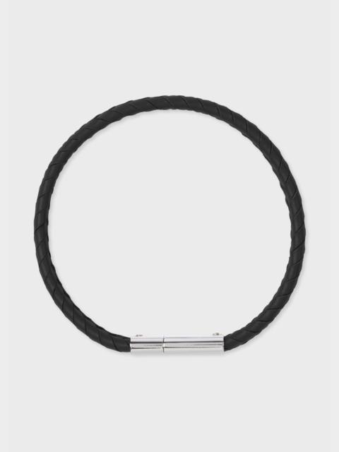 Black Braided Leather Bracelet