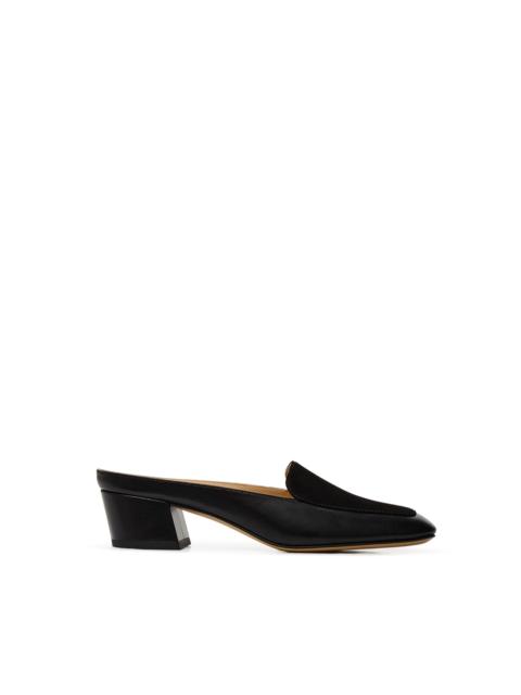 Alena Heel Mule in Black Leather & Suede