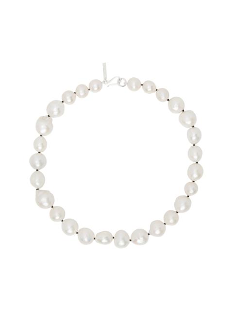 White Pearl Moon Collar Choker