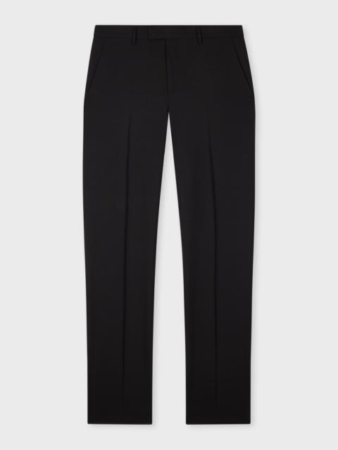 Black Fresco Wool Trousers