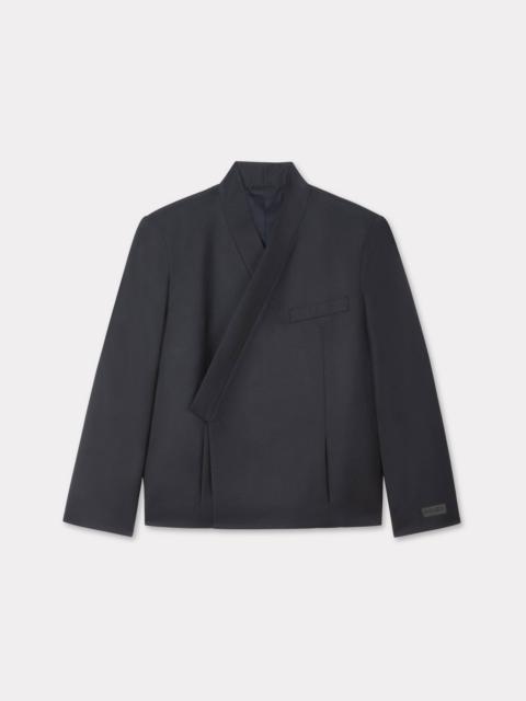 'KENZO Weave' kimono blazer in wool jacquard