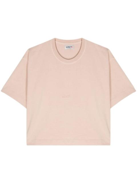 logo-debossed cotton T-shirt