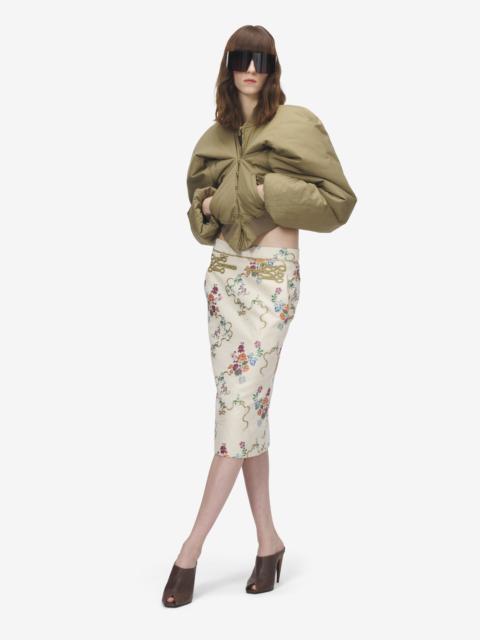 Summer Floral Pencil Skirt