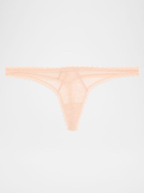 Dahlia Scalloped Lace Thong