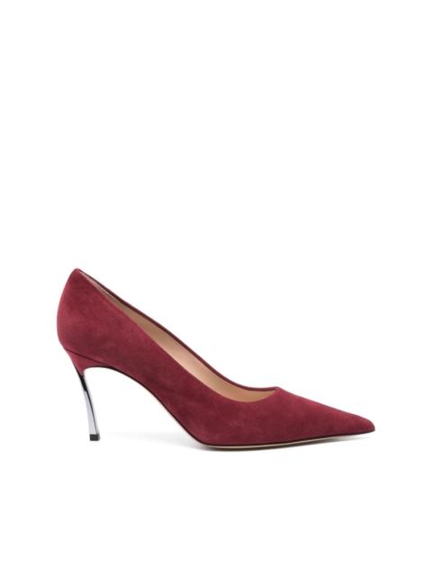 85mm suede pumps