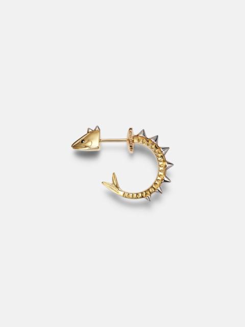 Marlin 9kt gold single earring with diamonds
